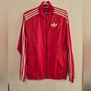 Adidas classic red jacket
